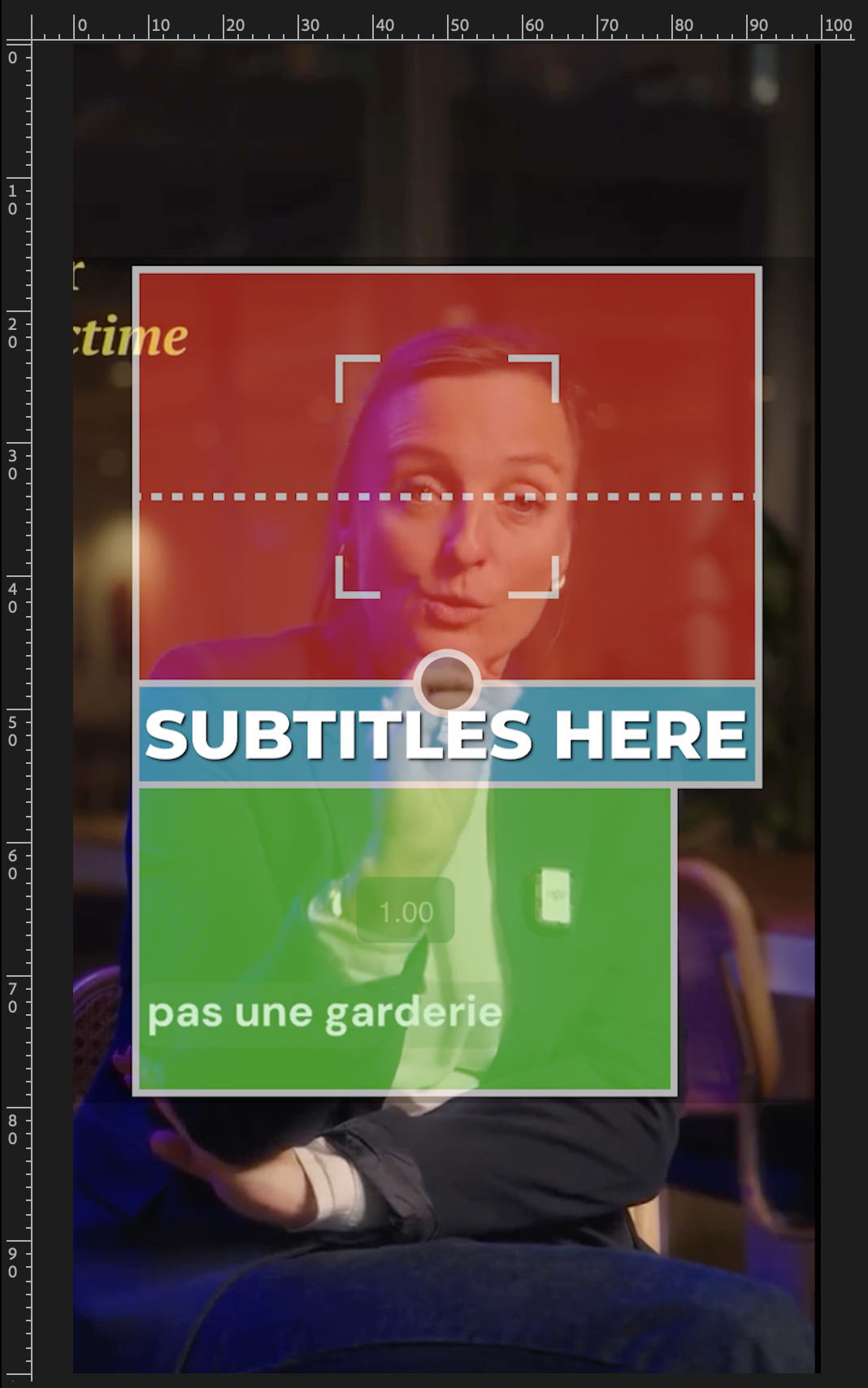 Subtitle below chin example 2